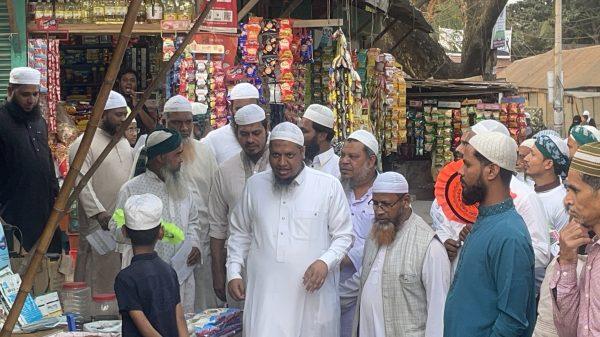 কামারখাড়ায় হাতপাখা প্রতীকের নির্বাচনী গণসংযোগ